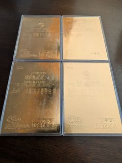 22kt gold cards. Basketball and football