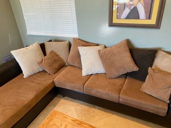 Sectional corduroy couch