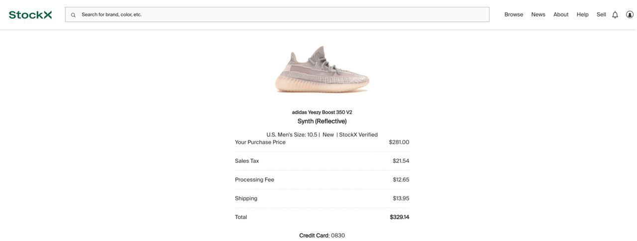 Stockx yeezy deals synth