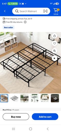 Queen size platform bed