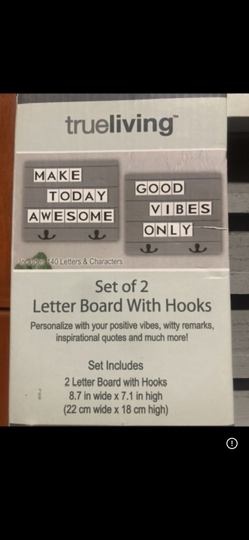 New Letter Board With Hooks 