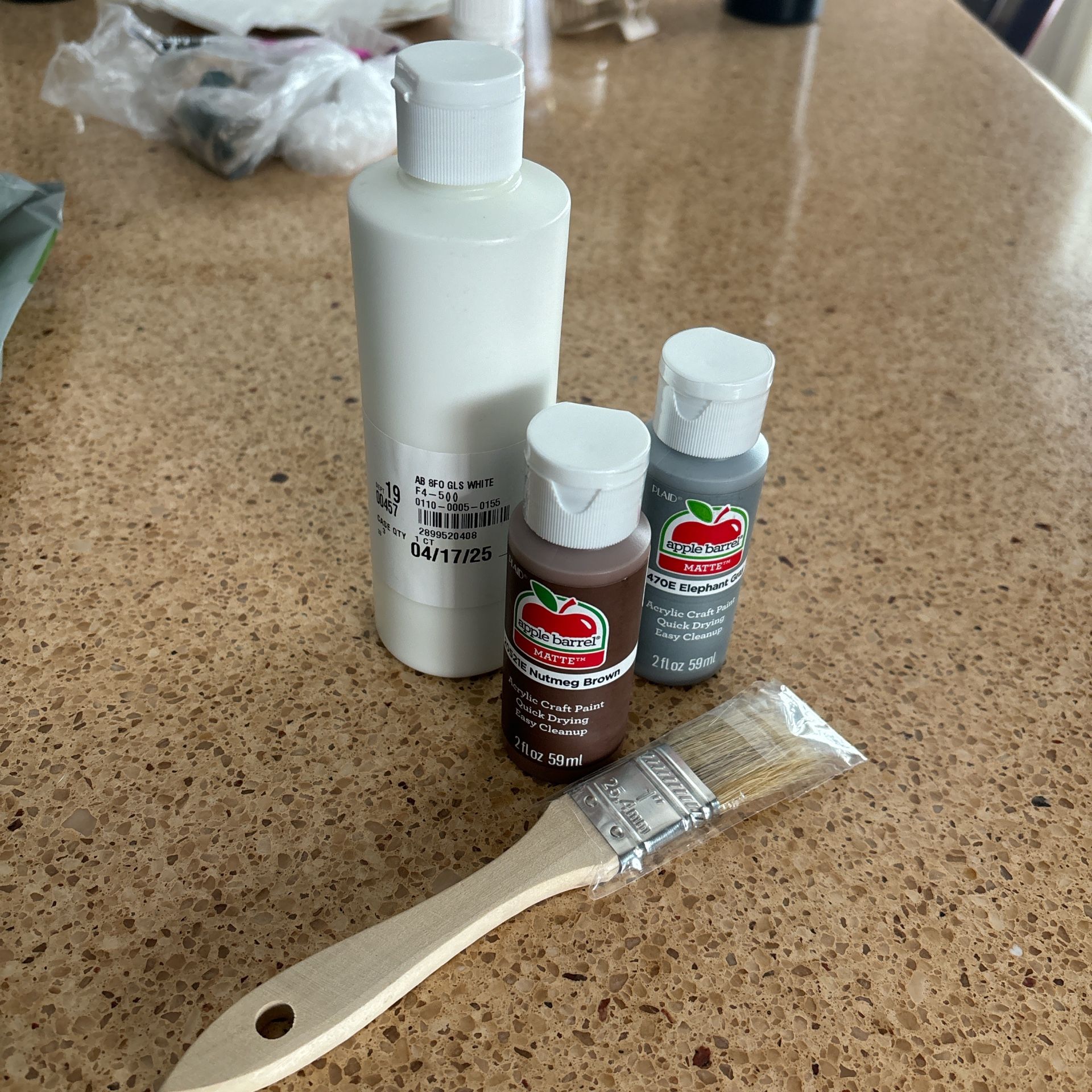 Acrylic paint And Brush