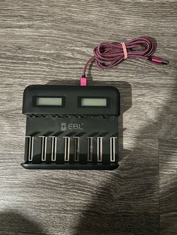 8-Bay Smart Universal Battery Charger (AA, AAA, 18650, C, D, etc.)