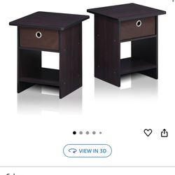 SET OF 2 Small Bedside Tables