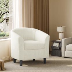 Beige corduroy office chair, 592964