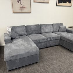 Gray Sofa Sectional Double Lounge Set - Free Delivery Promo 