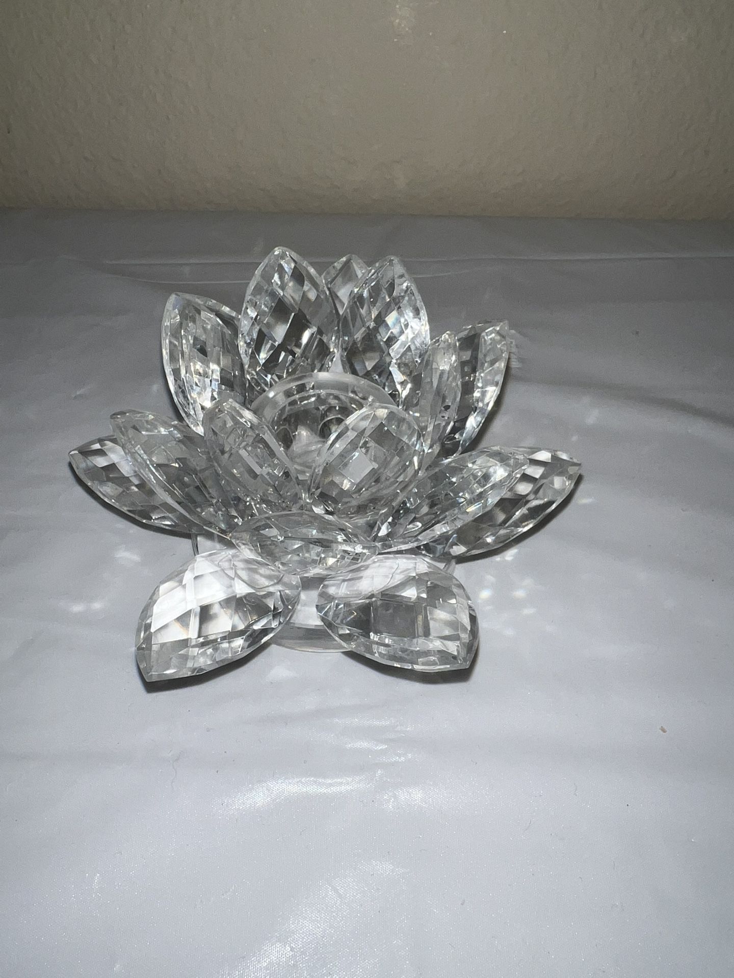 Crystal Flower Candle Holder