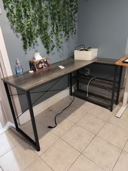 L Shape Desk 55 x 20 And 33 X 10