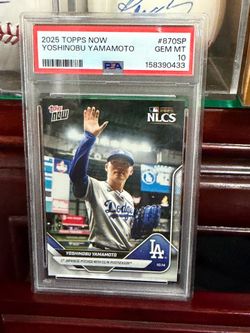 Yoshinobu Yamamoto 2025 Topps Now 870SP PSA 10 Complete Game SP Dodgers