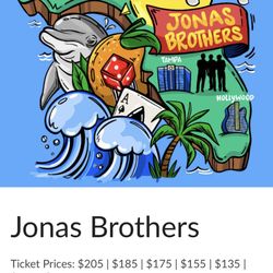 4  Floor Tickets To Jonas Brothers In Ft Lauderdale 