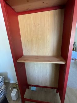 Ikea Hemnes bookcase (red)