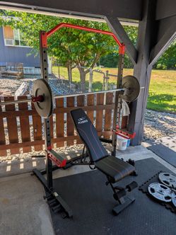 Weight bench & weights!