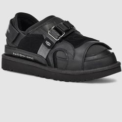 UGG X FENG CHEN WANG TASMAN BLACK LEATHER ALL GENDER SHOES SIZE US M6/W7 Nwot