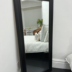 Large Full Body Mirror Black Frame 