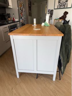 Gray Counter Height Island-IKEA