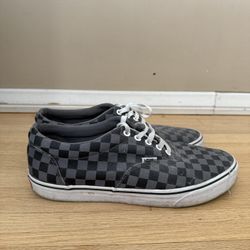 Vans Doheny Checkerboard Black Gray Size 12