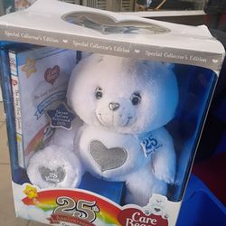 Care Bears 25th Anniversary Collector Plush Bear Silver