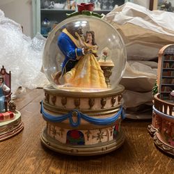 Beauty and the beast snow globe without box
