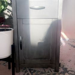 Gray Wooden Nightstand
