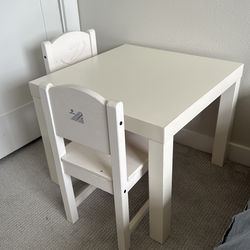 IKEA table and 2 chairs