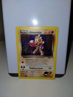 Rocket's Hitmonchan 011/132 Gym Heroes Holo Moderately Played *Bent