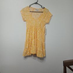 Women's Brand New Sundress Yellow Size S(4-6)