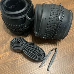 New 29” XC mountain bike tires and tube hybrid Ebike