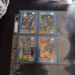 Sale Safe Kids 1991 Treat Cards Bundle Of 4.  Captain America, Wolverine, She Hulk, Ghost Rider.  Cash Porch Pickup Redmond 