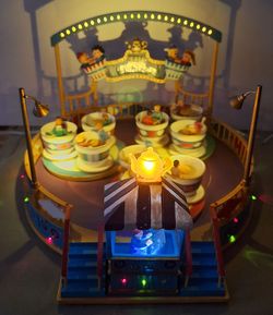 Lemax 2008 "The Tea Cups" Carnival Ride #84808 - 100% WORKING, Box & Adapter