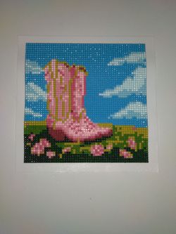 Diamond Painted Pink Cowboy