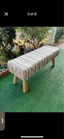 Contwmporary Wool Bench