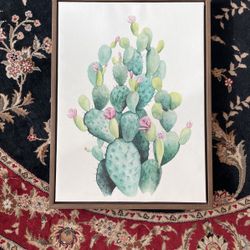 Cactus Succulent Framed Canvas