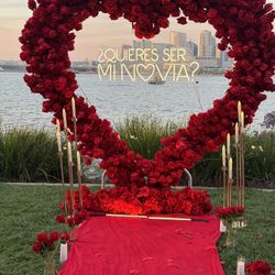 Propuestas Se Novio Y Matrimonio - Proposal Set Up San Diego Coronado Corazon De Rosas Heart 