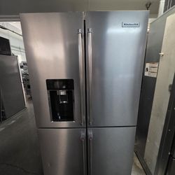 KITCHENAID COUNTER DEPTH 4 DOOR STAINLESS STEEL REFRIGERATOR 
