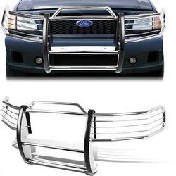LA Zona Auto Parts 1997 to 1998 Ford Expedition F150 F250 Light Duty Chrome Grille Guard Tumba Burro Cromado