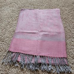 Pink&gray scarf 