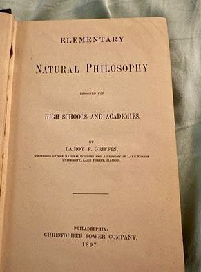 Antique Book - Elementary Philosophy 1897