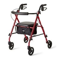 Medline Superlight Folding Aluminum Mobility Rollator Walker