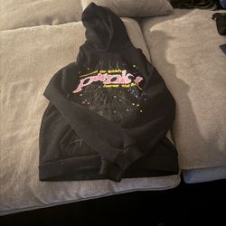 Sp5der Hoodie Black Pink