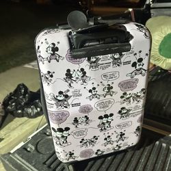 Disney Mickey Mouse & Minnie Mouse Vintage Style 20 Inch Spinner Suitcase