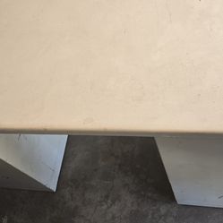 Vintage office  desk with metal cabinets