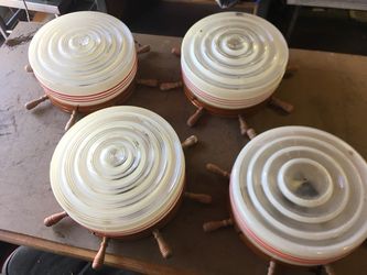 Boat steering antique lights rare And hard to fine Great for basements house boats or recreational bar