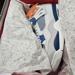 Jordan 4 Military Blue 2024 Size 13 Fresh New In Box Not Even Taken Out Of Box.