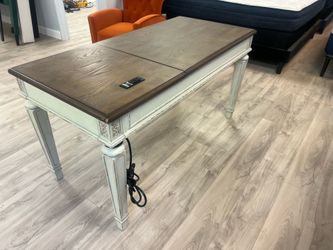 White and Brown wooden desk