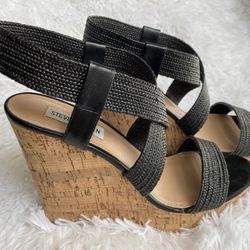 Steve Madden Women Wedge Shoes Black