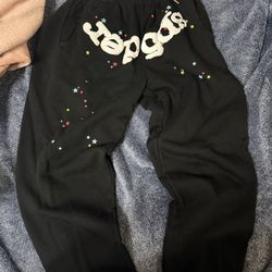 Black spider sweatpants