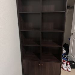 Wood shelving unit