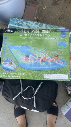 Triple Water Slide With Speed Ramp