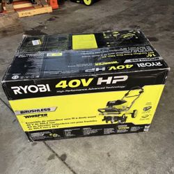 RYOBI 40V HP Brushless 16 in. Front Tine Tiller with Adjustable Tilling Width with 6.0 Ah Battery an