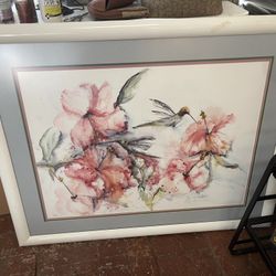 Vintage Watercolor Painting Antique Wall Art